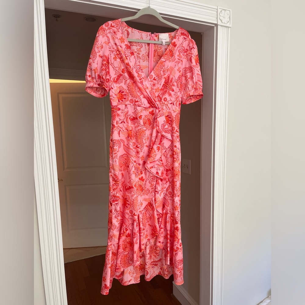 Cinq à Sept Silk Floral Midi Dress